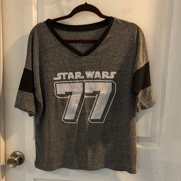 Star Wars Tops - Star Wars Gray and Black Short Sleeve Tee